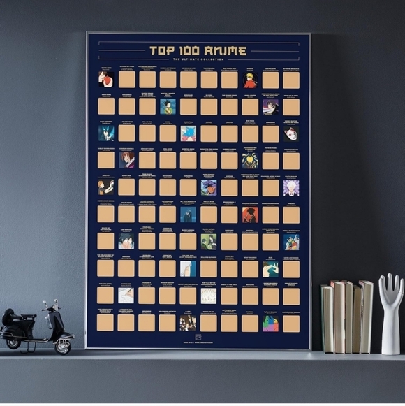 Enno Vatti Other - Top 100 Anime Scratch-Off Poster - Enno Vatti  Top Animes of All Time- Wall Art